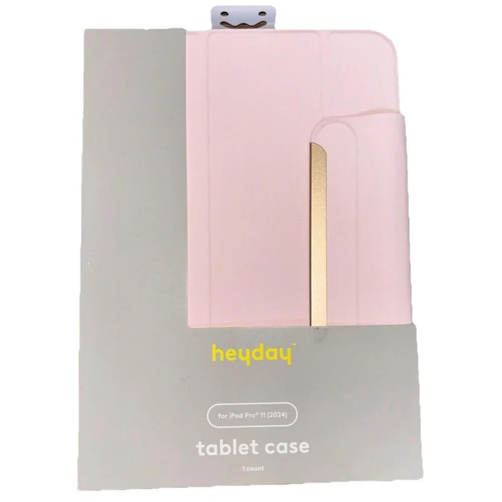 heyday Folding Folio Case for iPad Pro 11 (2024) Pink Tri-Fold Stand
